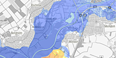 Geoviewer NRW - Kartenausschnitt - Hochwasser